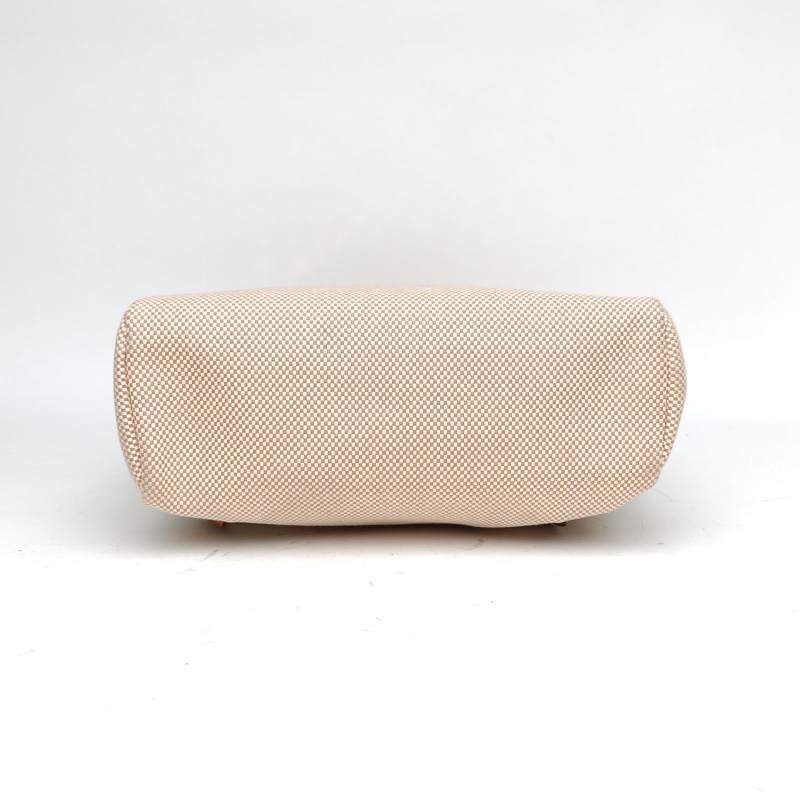 HERMES HERBAGadoszip雙肩包米色拼自然色帆布/牛皮Z刻銀扣-3