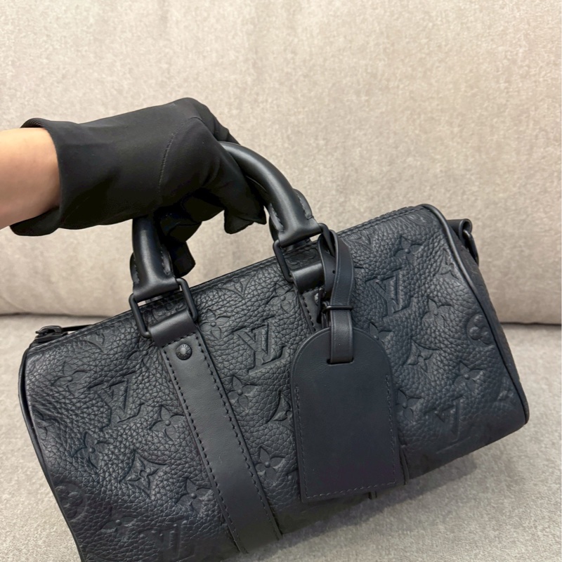LV keepall25 黑壓紋-1