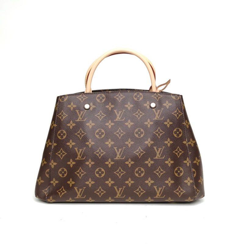 LOUIS VUITTON Montaigne蒙田中號33老花PVC金扣2018-2