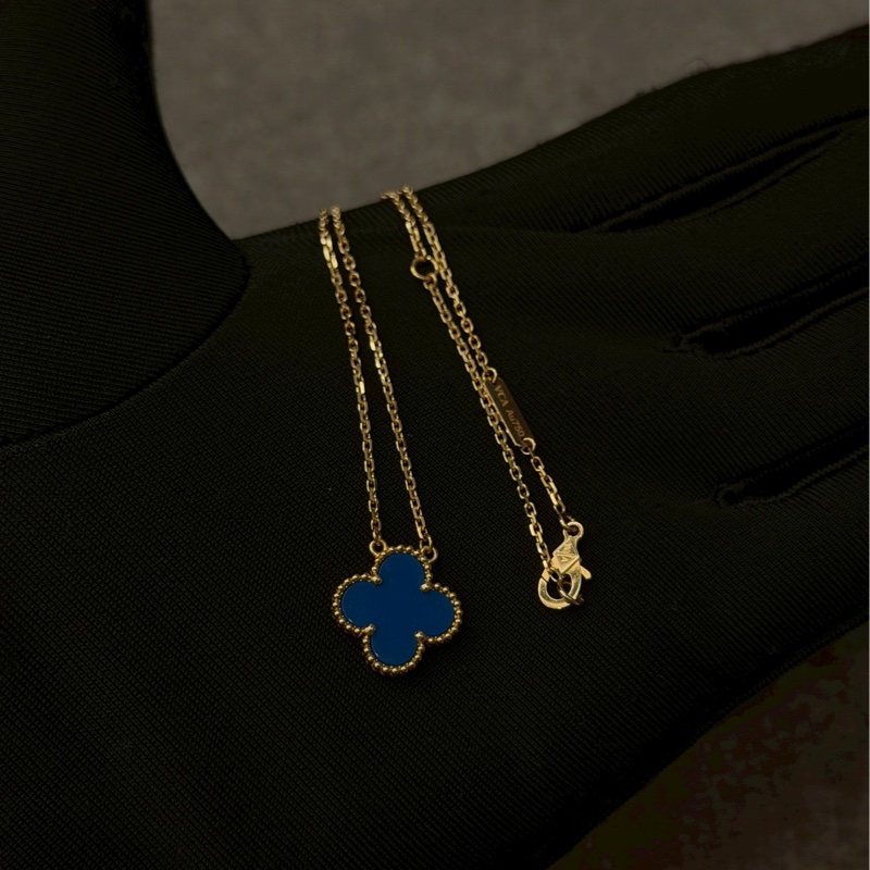 VCA藍色瑪瑙項鍊-3