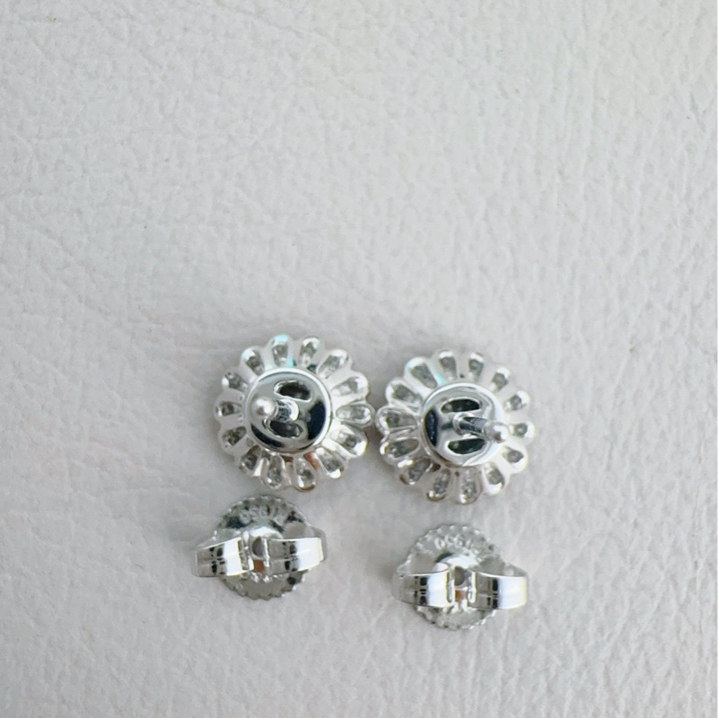 Tiffany蒂芙尼 Enchant Flower系列 PT950鉑金滿鑽花朵耳釘-5