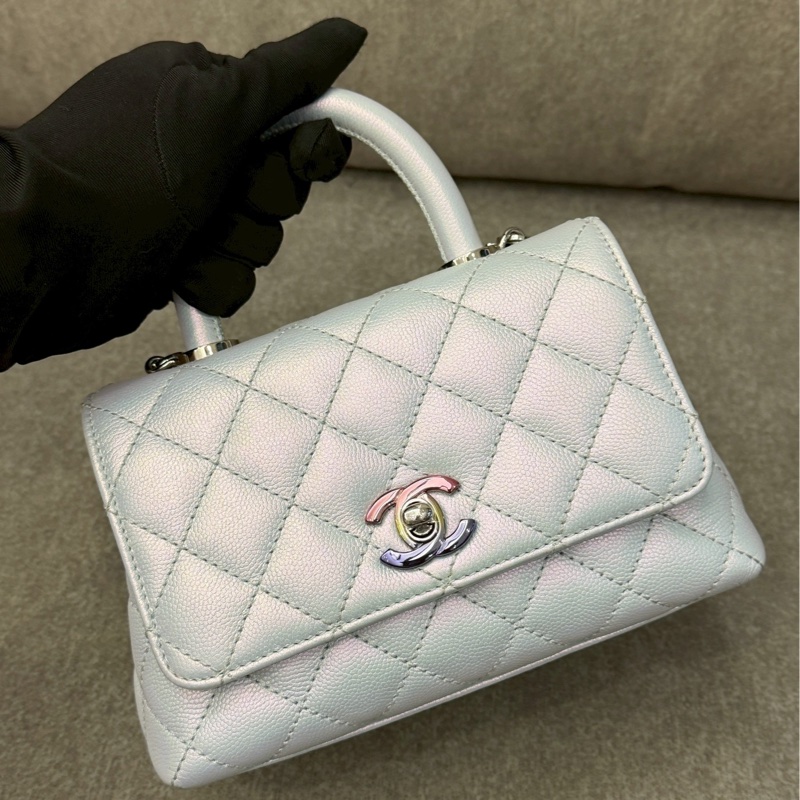 香奈兒coco handle珠光藍-1