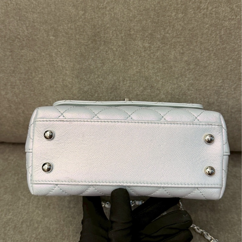 香奈兒coco handle珠光藍-5