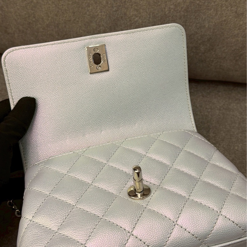 香奈兒coco handle珠光藍-8