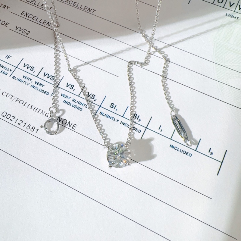 Tiffany蒂芙尼 Solitaire系列 經典款 一克拉鉑金鑽石項鍊-4