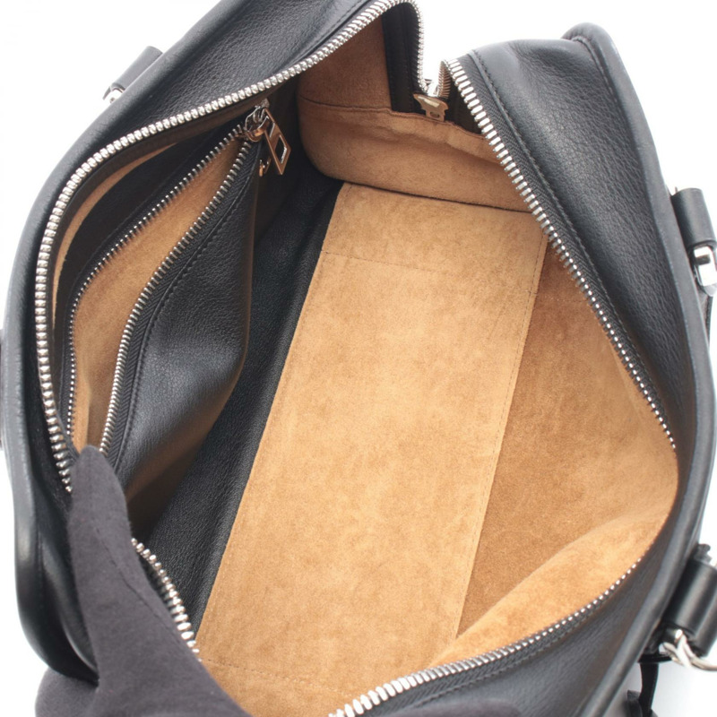 LOEWE Amazona 28 單肩斜背包 352.30.N03 黑色皮革 二手 女士-2