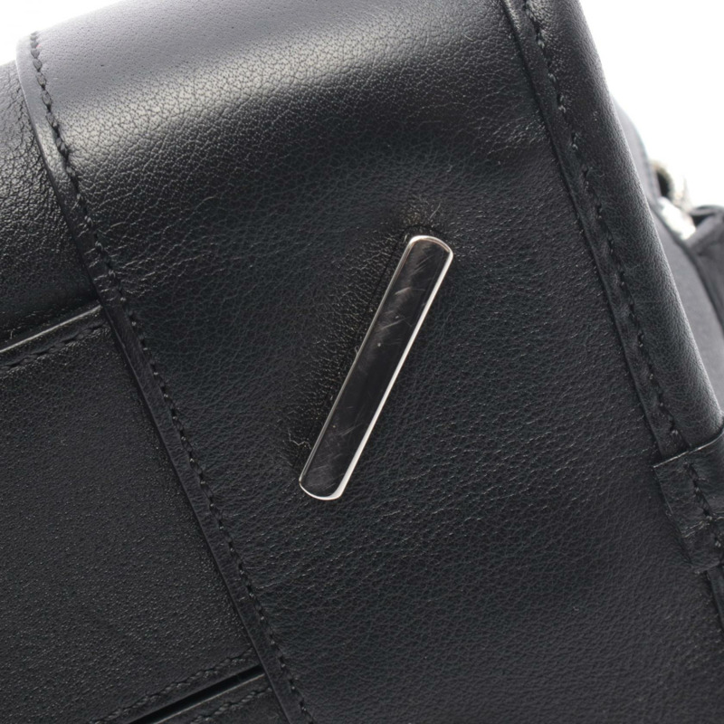 LOEWE Amazona 28 單肩斜背包 352.30.N03 黑色皮革 二手 女士-5