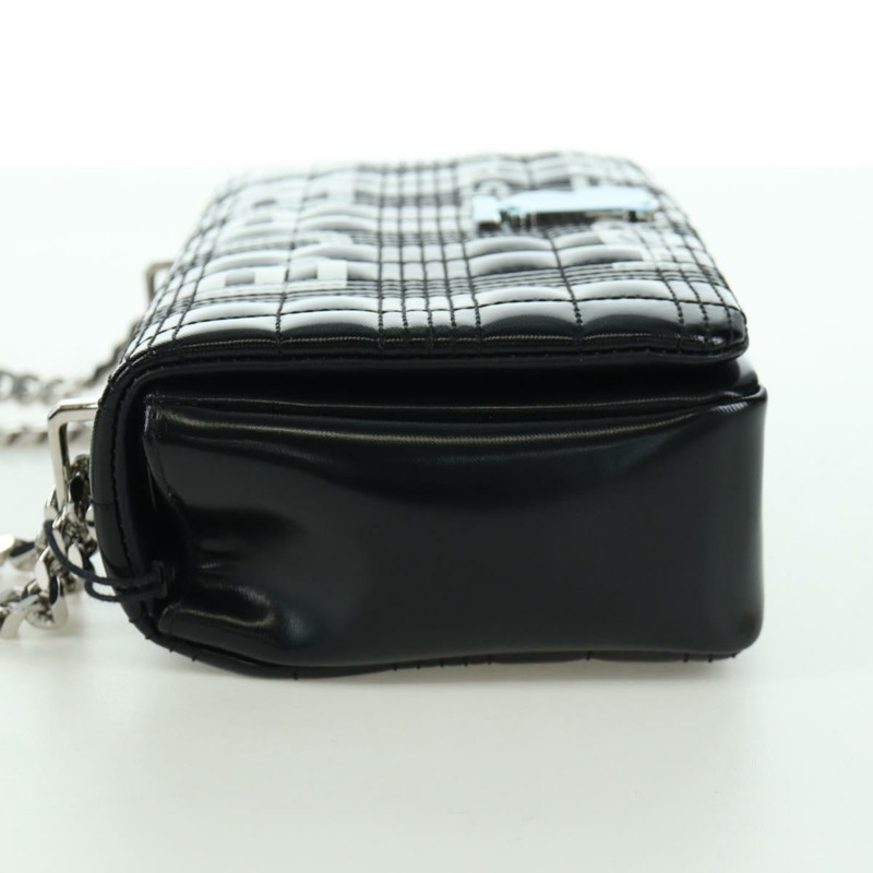 【日本直送】BURBERRY 滾軸鏈條單肩包 皮革 黑色 銀色 正品 am11155V-2