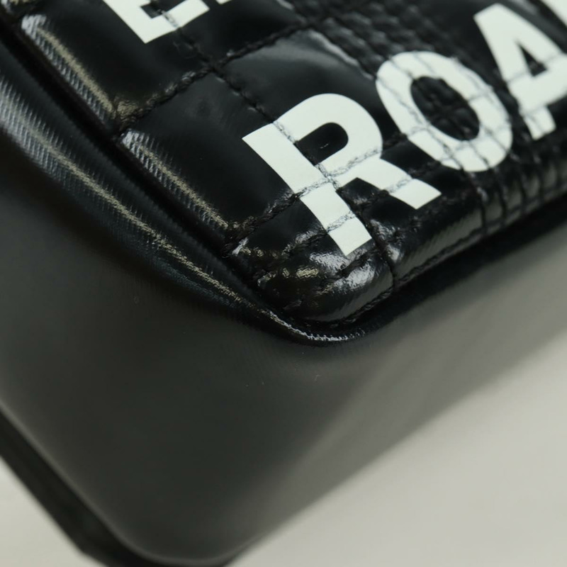 【日本直送】BURBERRY 滾軸鏈條單肩包 皮革 黑色 銀色 正品 am11155V-14