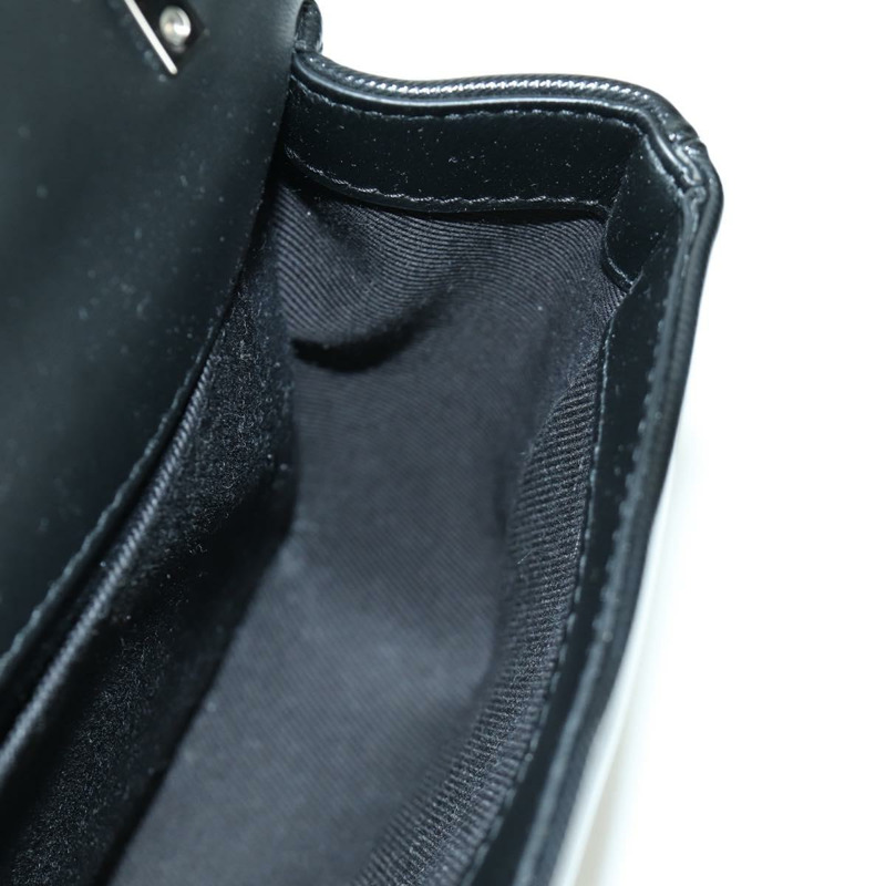 【日本直送】BURBERRY 滾軸鏈條單肩包 皮革 黑色 銀色 正品 am11155V-21