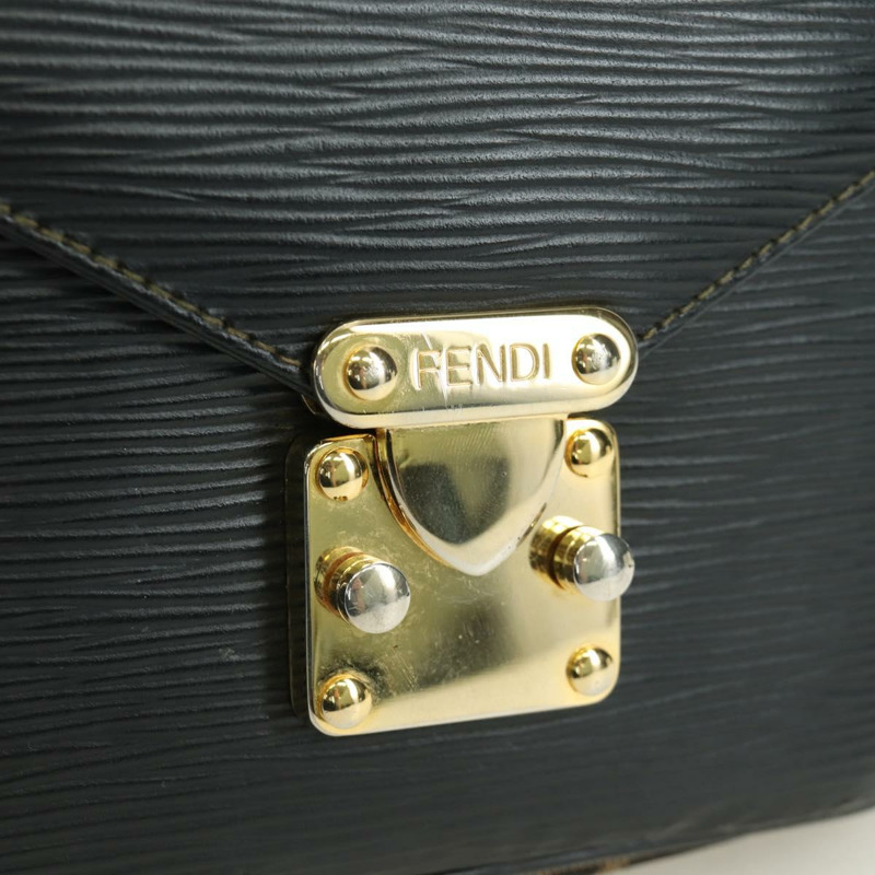 【日本直送】FENDI Zucca帆布單肩包 黑色棕色 正品 BAZ051A-17