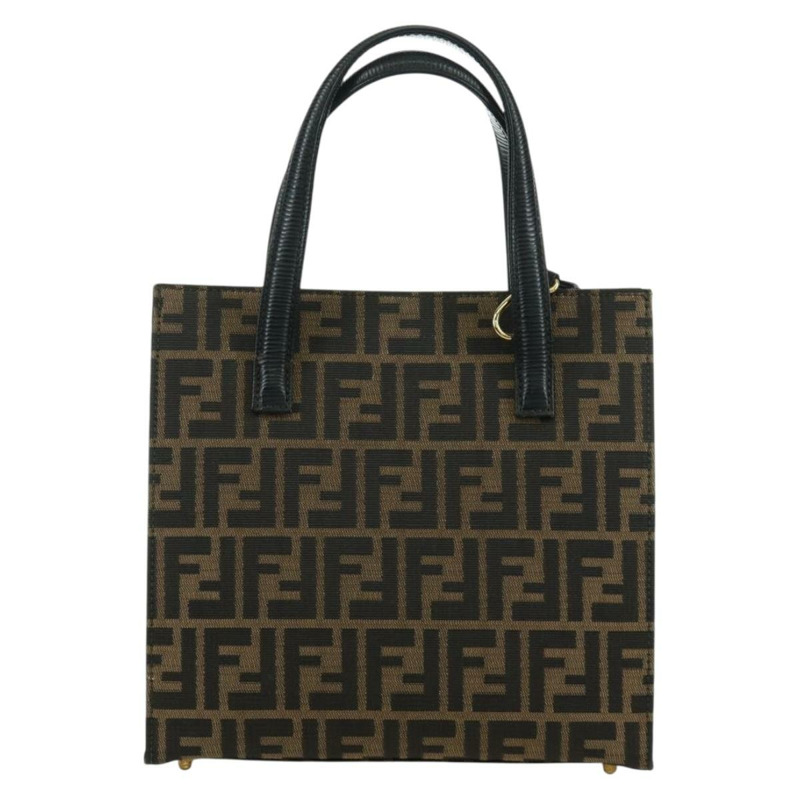 【日本直送】FENDI Zucca帆布Mamma Baguette手袋 棕色 黑色 金色 正品 BAZ583V-1