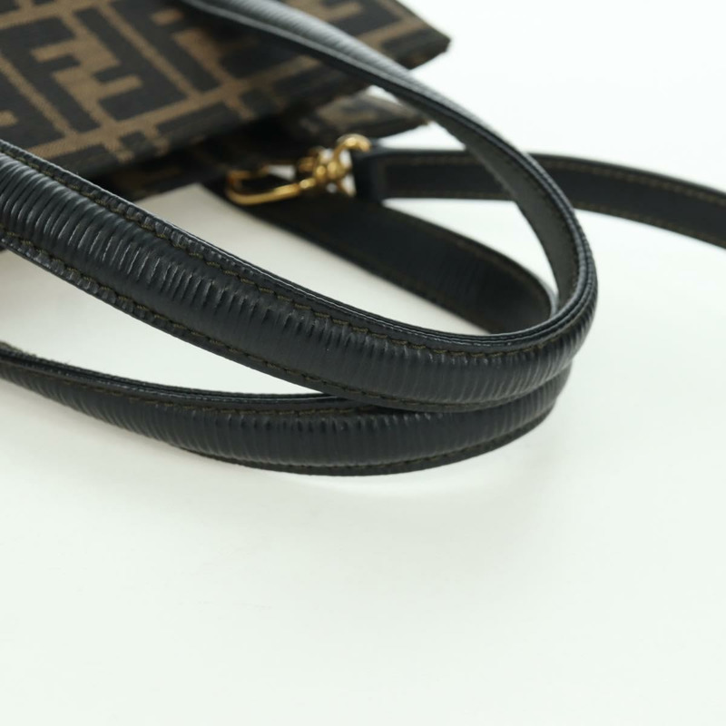 【日本直送】FENDI Zucca帆布Mamma Baguette手袋 棕色 黑色 金色 正品 BAZ583V-6