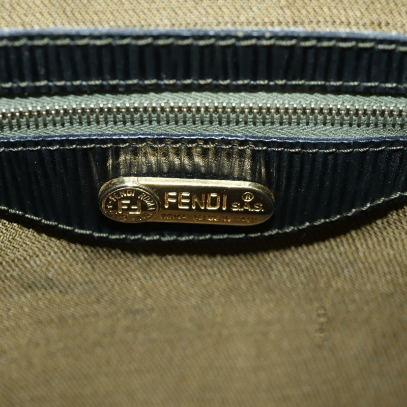 【日本直送】FENDI Zucca帆布Mamma Baguette手袋 棕色 黑色 金色 正品 BAZ583V-24