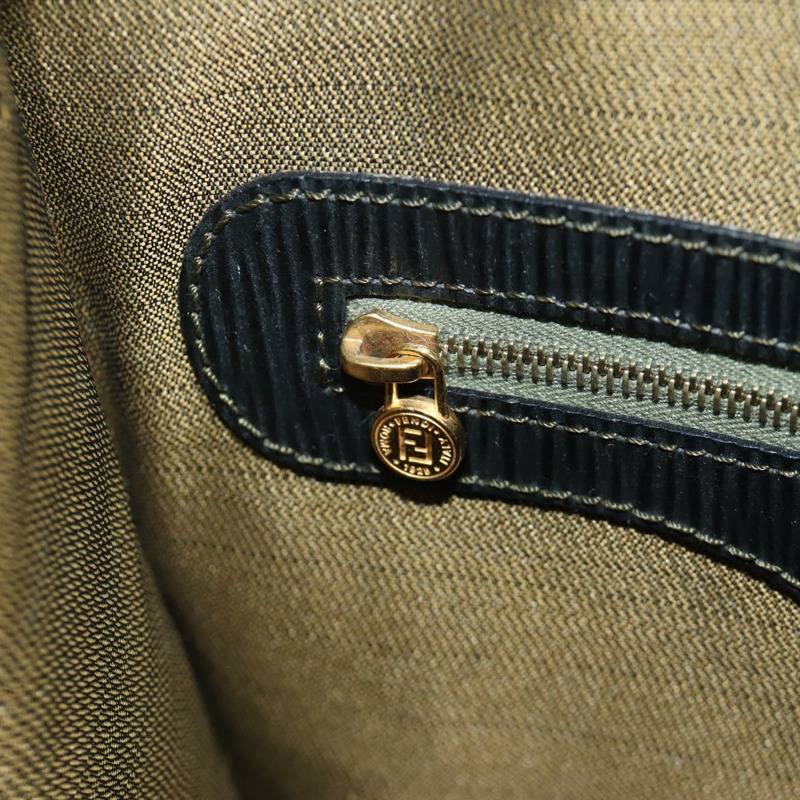 【日本直送】FENDI Zucca帆布Mamma Baguette手袋 棕色 黑色 金色 正品 BAZ583V-27