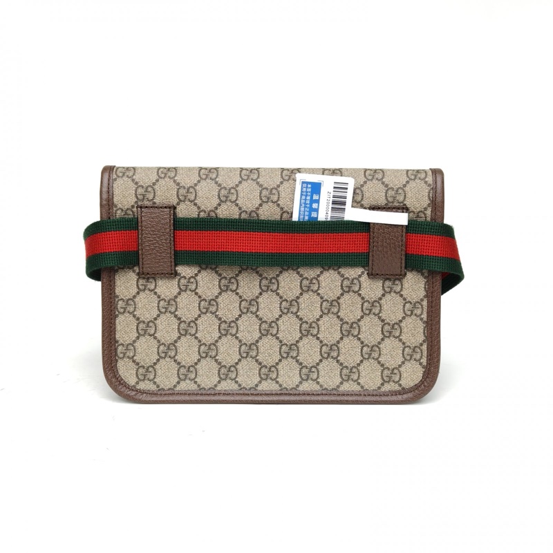 GUCCI NeoVintage虎頭腰包24烏木色PVC金扣-2
