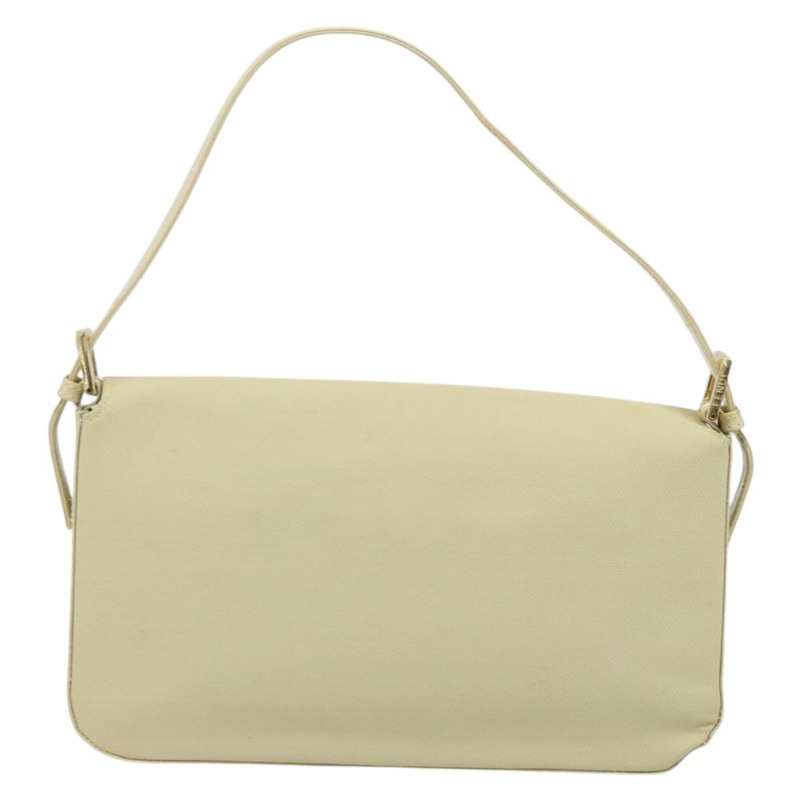 【日本直送】FENDI Mamma Baguette 肩背包 帆布 米色 金色 正品 BAZ238A-1