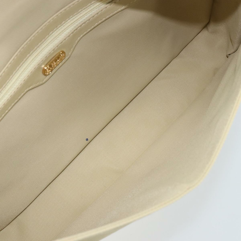 【日本直送】FENDI Mamma Baguette 肩背包 帆布 米色 金色 正品 BAZ238A-10