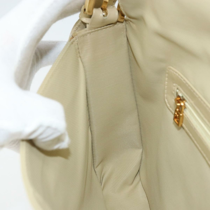 【日本直送】FENDI Mamma Baguette 肩背包 帆布 米色 金色 正品 BAZ238A-21