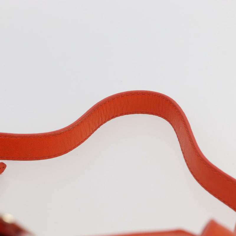 【日本直送】FENDI Mamma Baguette 肩背包 皮革 橘色 金色 Auth mr2236V-7