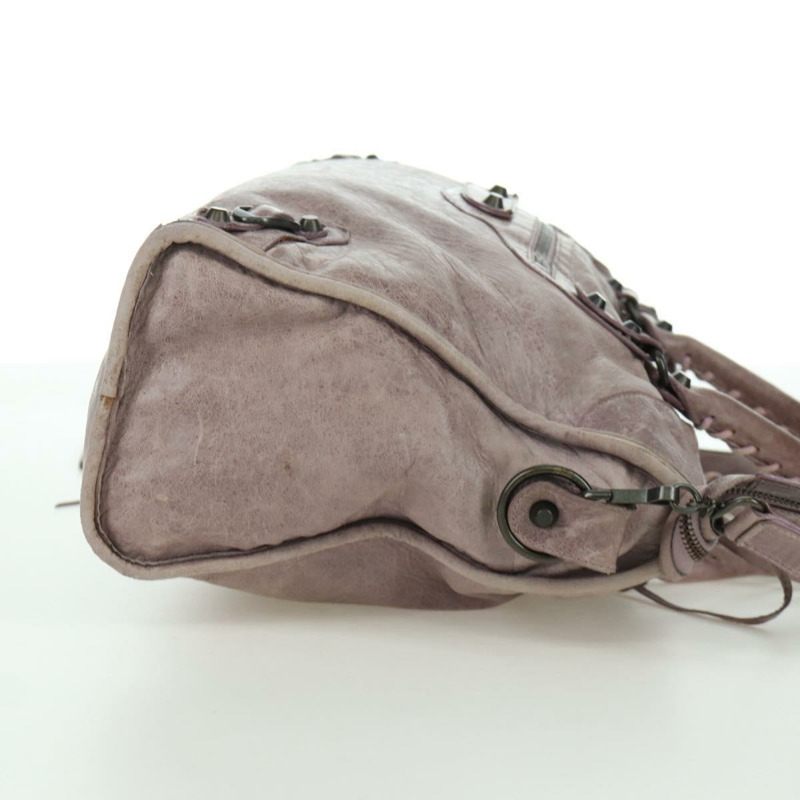 【日本直送】BALENCIAGA The City 手提包 皮革 2way 紫色/灰色 115748 Auth yk20199SAV-3