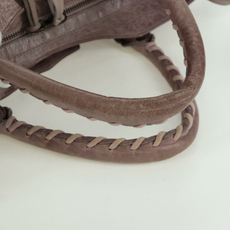 【日本直送】BALENCIAGA The City 手提包 皮革 2way 紫色/灰色 115748 Auth yk20199SAV-6