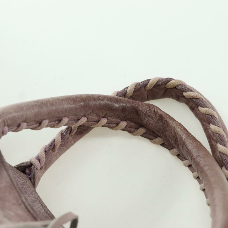 【日本直送】BALENCIAGA The City 手提包 皮革 2way 紫色/灰色 115748 Auth yk20199SAV-7