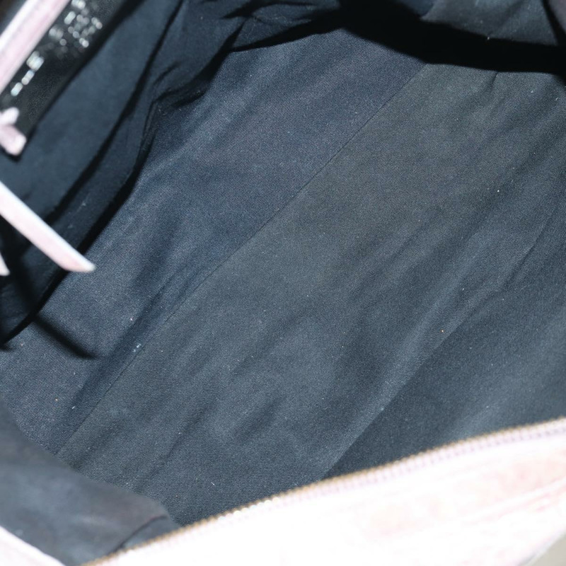 【日本直送】BALENCIAGA The City 手提包 皮革 2way 紫色/灰色 115748 Auth yk20199SAV-10