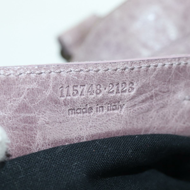 【日本直送】BALENCIAGA The City 手提包 皮革 2way 紫色/灰色 115748 Auth yk20199SAV-11