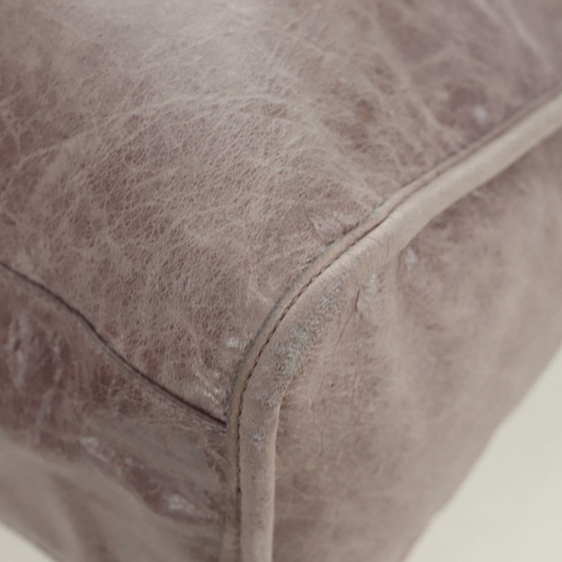 【日本直送】BALENCIAGA The City 手提包 皮革 2way 紫色/灰色 115748 Auth yk20199SAV-17