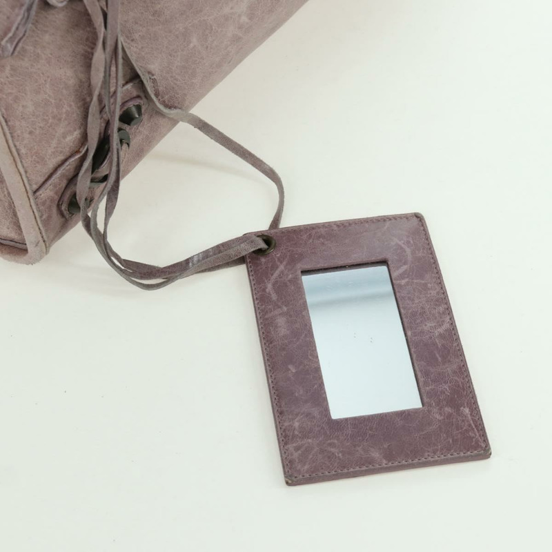 【日本直送】BALENCIAGA The City 手提包 皮革 2way 紫色/灰色 115748 Auth yk20199SAV-18