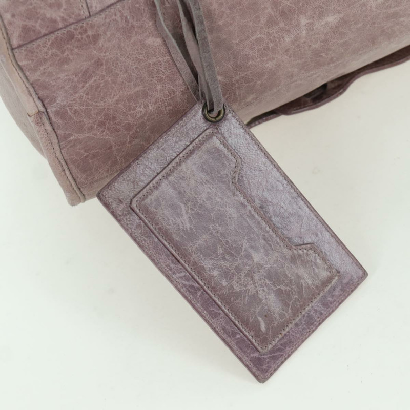 【日本直送】BALENCIAGA The City 手提包 皮革 2way 紫色/灰色 115748 Auth yk20199SAV-19