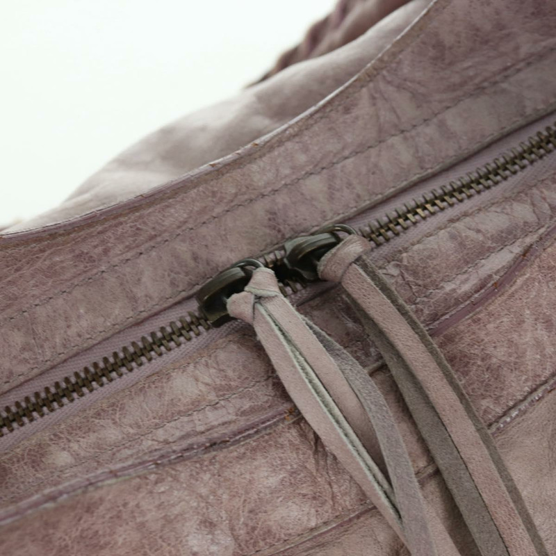 【日本直送】BALENCIAGA The City 手提包 皮革 2way 紫色/灰色 115748 Auth yk20199SAV-20