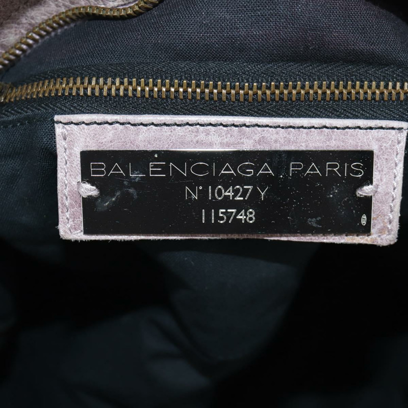 【日本直送】BALENCIAGA The City 手提包 皮革 2way 紫色/灰色 115748 Auth yk20199SAV-22