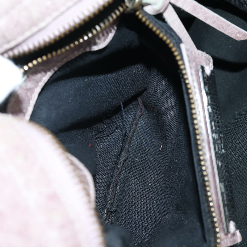 【日本直送】BALENCIAGA The City 手提包 皮革 2way 紫色/灰色 115748 Auth yk20199SAV-26