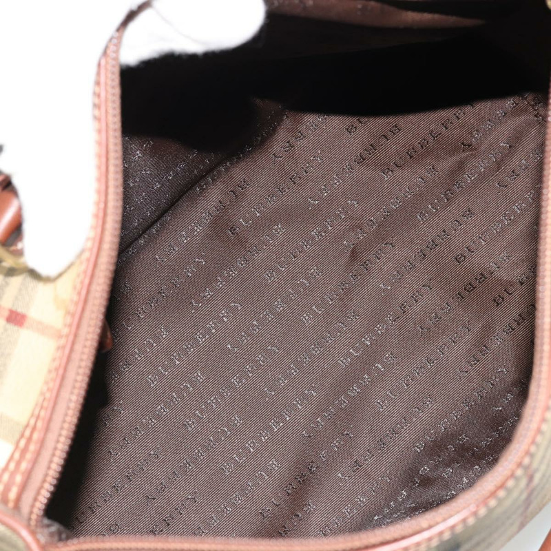 【日本直送】BURBERRY Nova 格紋手提包 PVC 皮革 米色 金色 正品 SW2248V-11