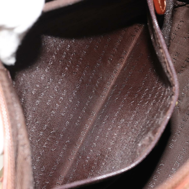 【日本直送】BURBERRY Nova 格紋手提包 PVC 皮革 米色 金色 正品 SW2248V-19