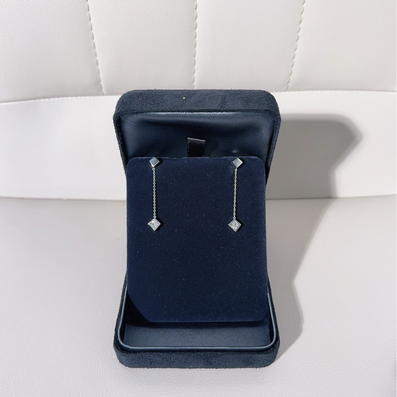 Tiffany蒂芙尼 傳奇設計師 frank gehry系列 白金鑲鑽吊墜耳環-0