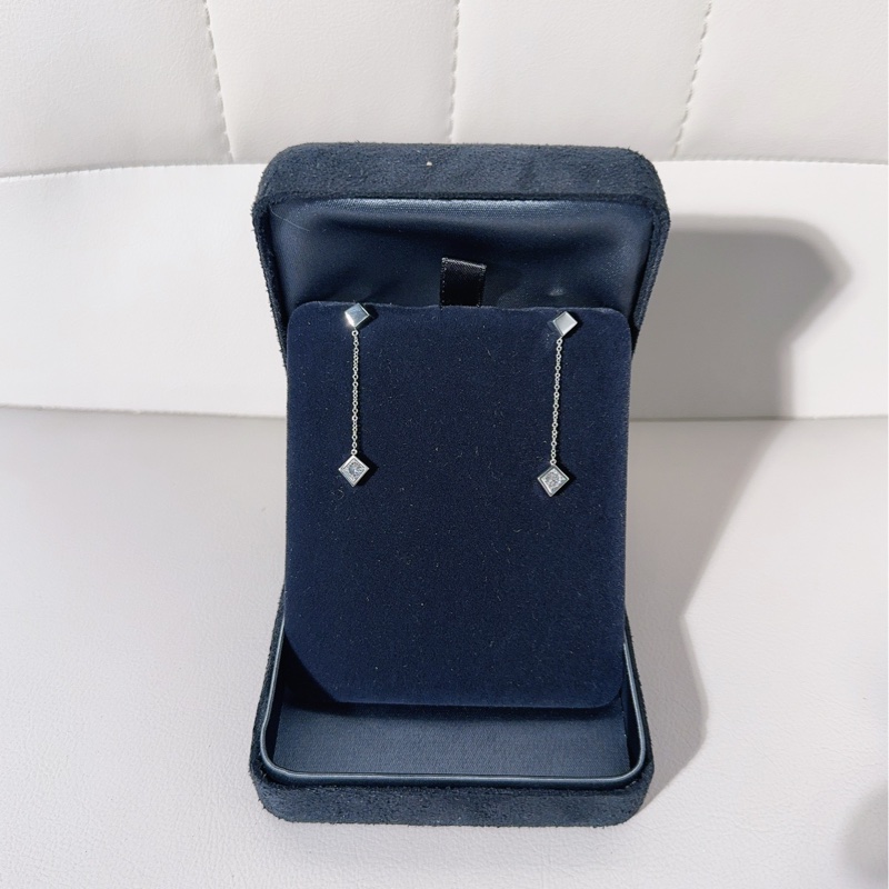 Tiffany蒂芙尼 傳奇設計師 frank gehry系列 白金鑲鑽吊墜耳環-1