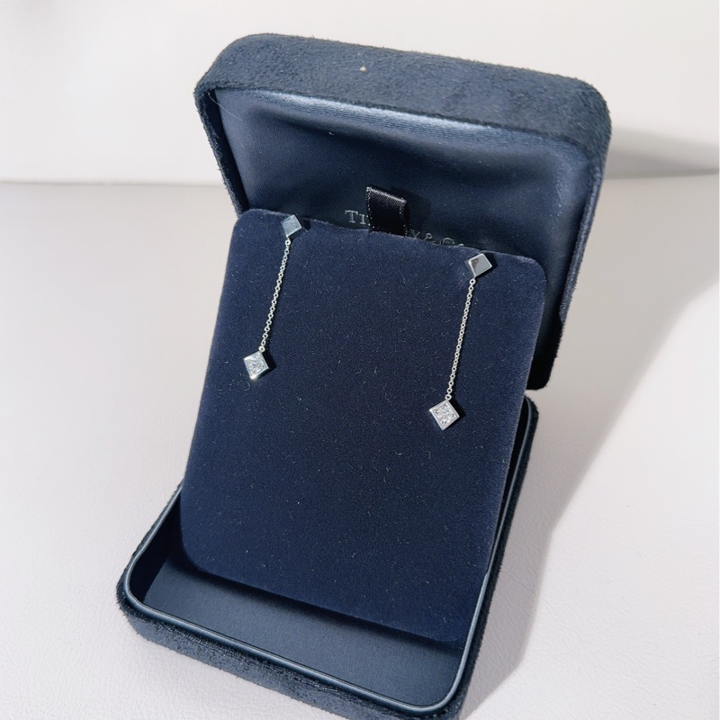 Tiffany蒂芙尼 傳奇設計師 frank gehry系列 白金鑲鑽吊墜耳環-3