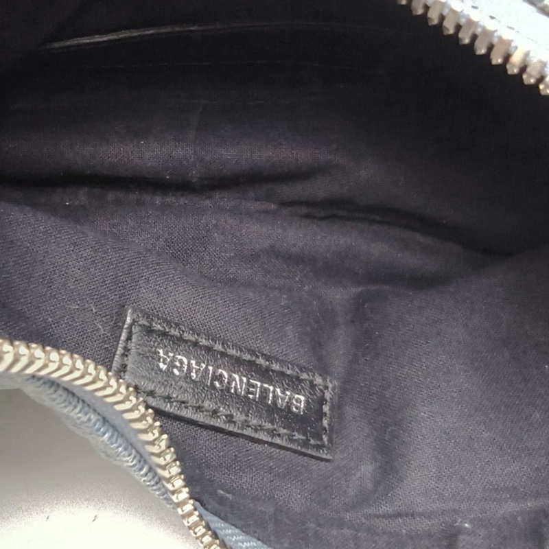 BALENCIAGA LeCagole機車月牙包xs牛仔藍牛仔布-4