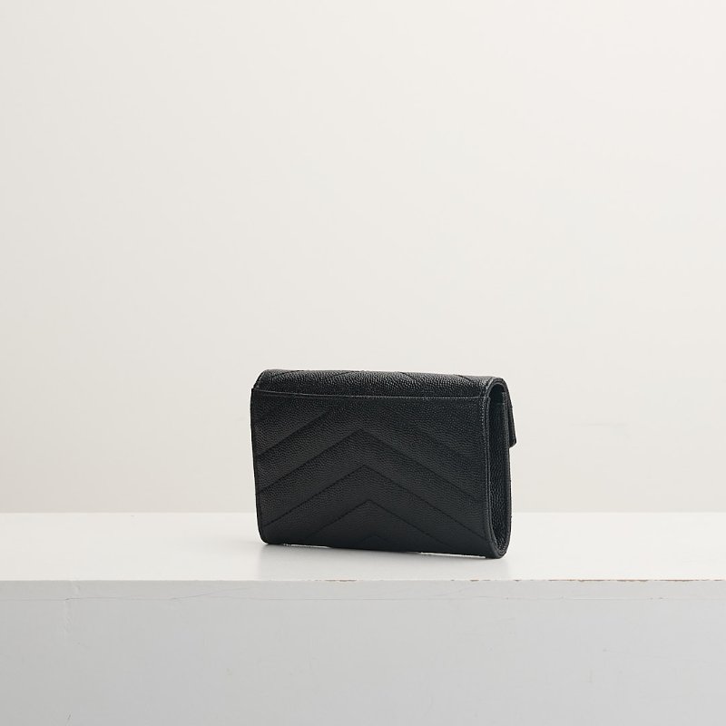 二手YSL 信封卡包/黑金-2