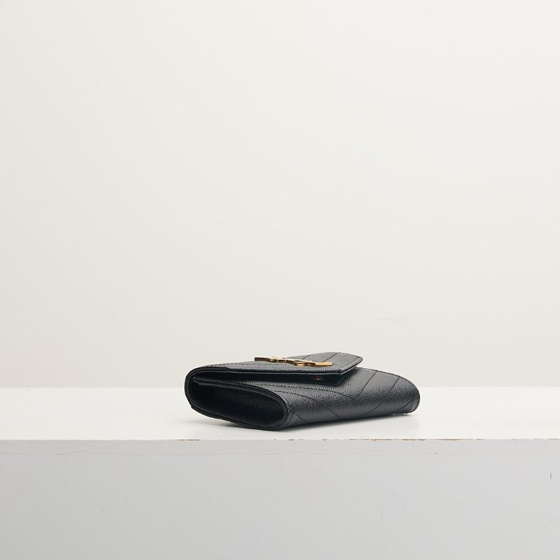 二手YSL 信封卡包/黑金-3