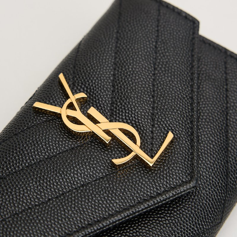 二手YSL 信封卡包/黑金-4