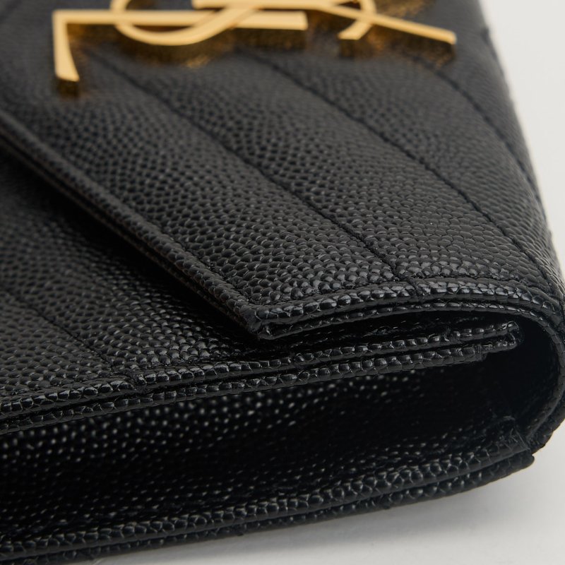 二手YSL 信封卡包/黑金-7