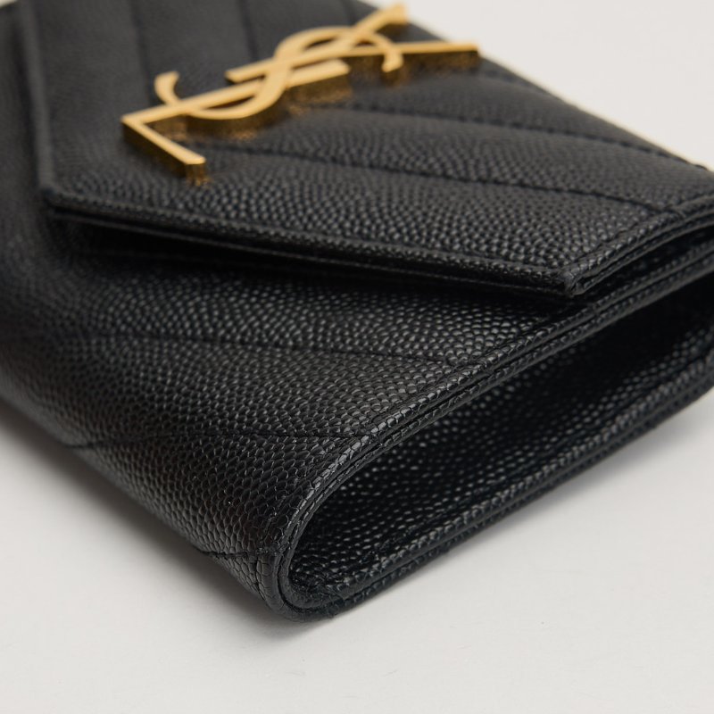 二手YSL 信封卡包/黑金-8