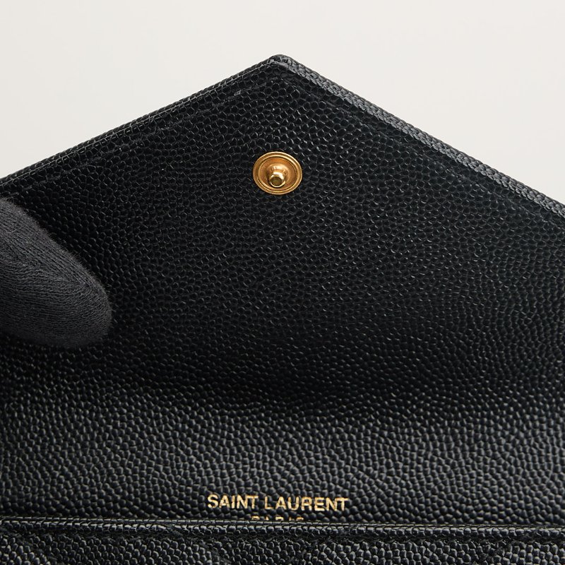 二手YSL 信封卡包/黑金-14