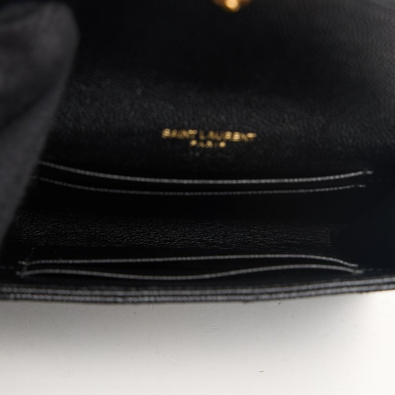 二手YSL 信封卡包/黑金-16