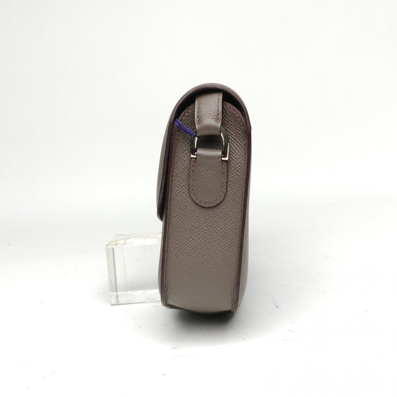 HERMES ChercheMidi豬鼻包中號25錫器灰Epsom皮X刻銀扣-1