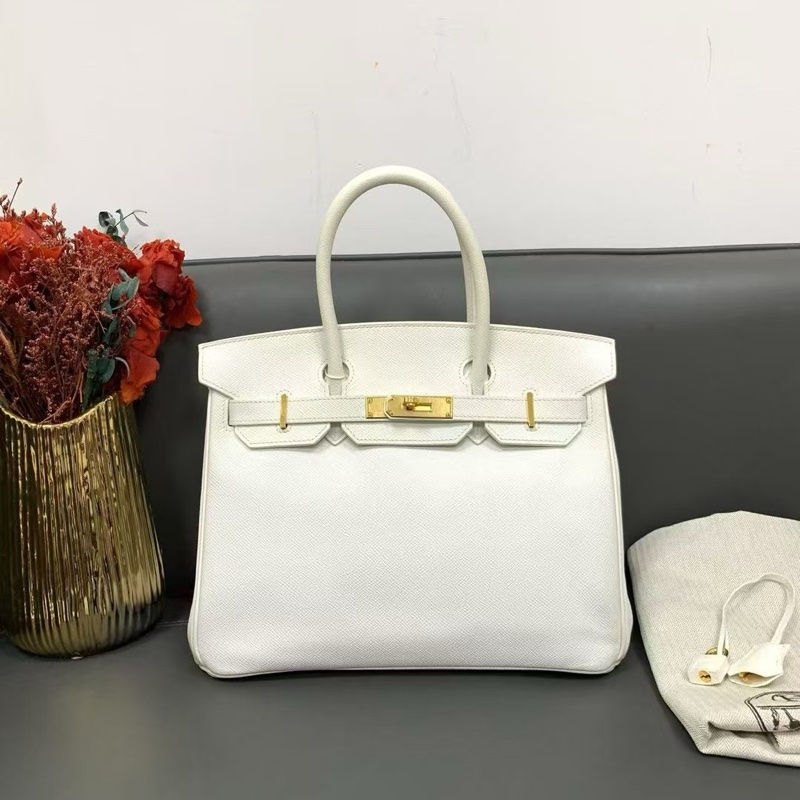 Hermes愛馬仕Birkin30 白雪公主，Epsom皮 金扣 n刻-0